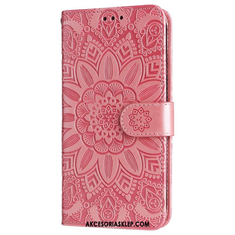 Etui Folio Xiaomi Redmi Note 13 4g Mandala Kwiatowa Z Paskiem Etui Ochronne