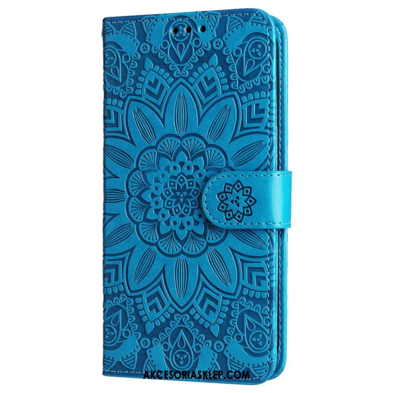 Etui Folio Xiaomi Redmi Note 13 4g Mandala Kwiatowa Z Paskiem Etui Ochronne