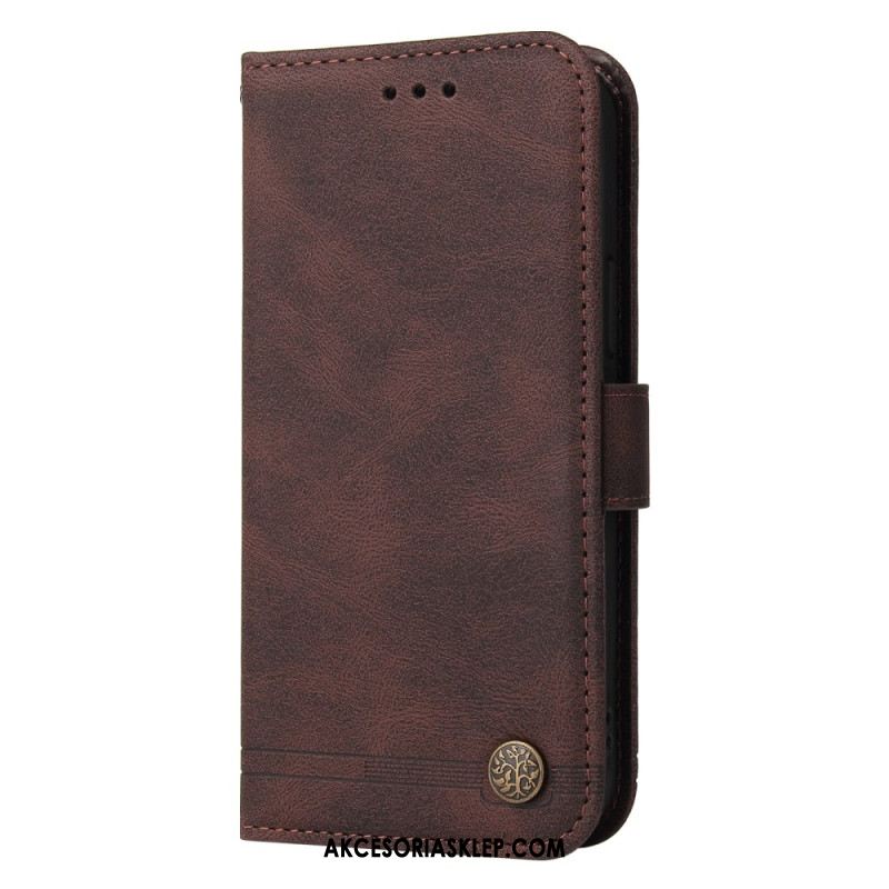 Etui Folio Xiaomi Redmi Note 13 4g Ozdobny Nit Do Paska