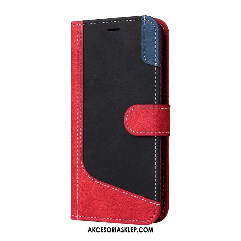 Etui Folio Xiaomi Redmi Note 13 4g Trójkolorowy Z Paskiem