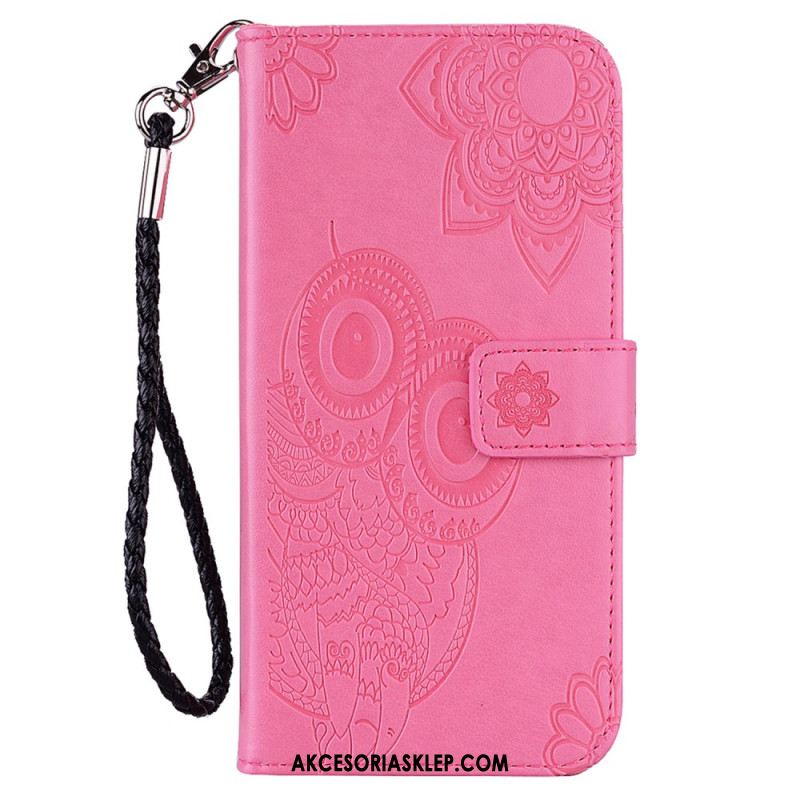 Etui Folio Xiaomi Redmi Note 13 4g Wzór Sowy Z Paskiem