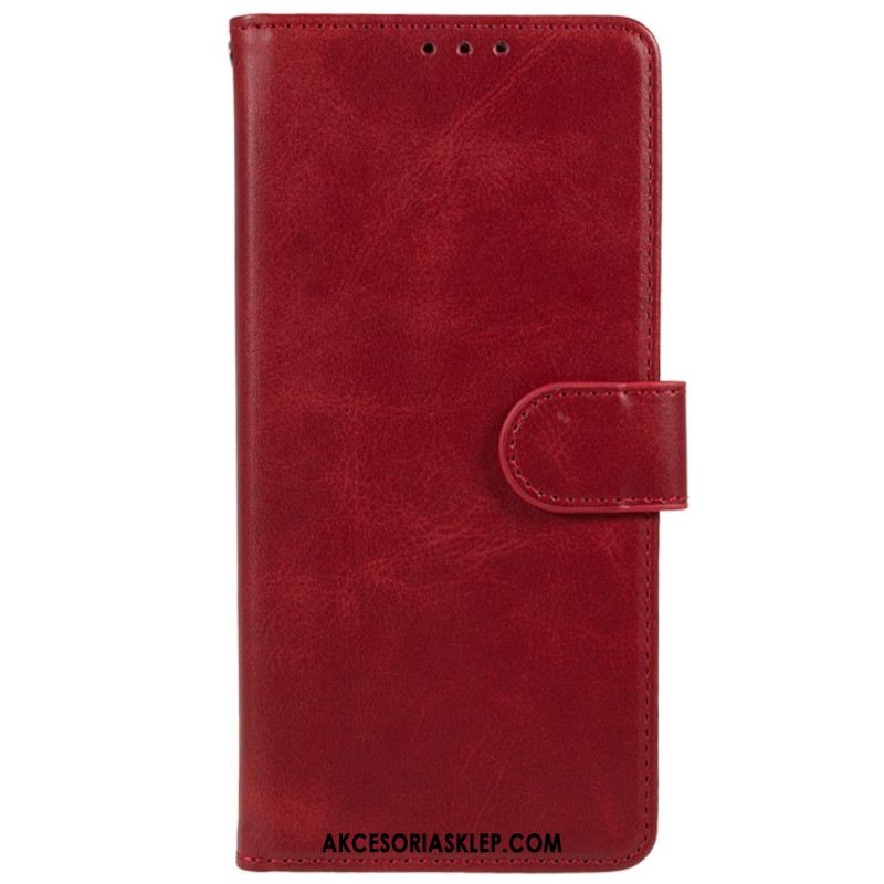 Etui Folio Xiaomi Redmi Note 13 5g Efekt Skóry Z Paskiem