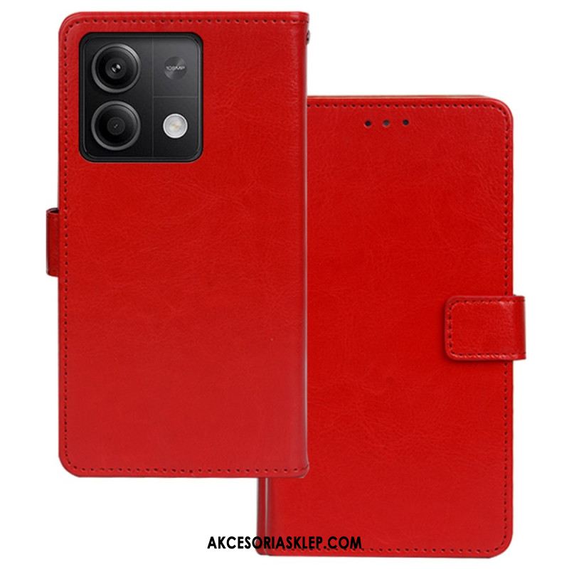 Etui Folio Xiaomi Redmi Note 13 5g Sztuczna Skóra Idewei Etui Ochronne