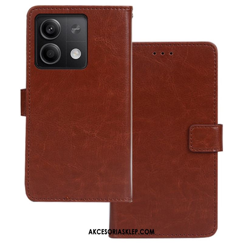 Etui Folio Xiaomi Redmi Note 13 5g Sztuczna Skóra Idewei Etui Ochronne