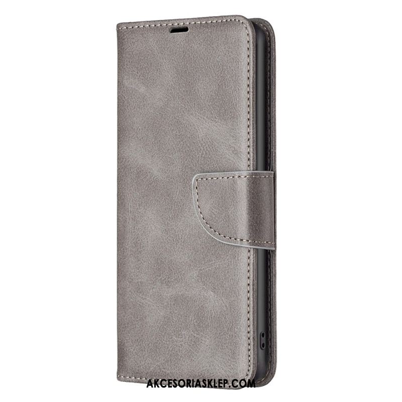 Etui Folio Xiaomi Redmi Note 13 Pro 4g Efekt Skóry Z Paskiem Etui Ochronne