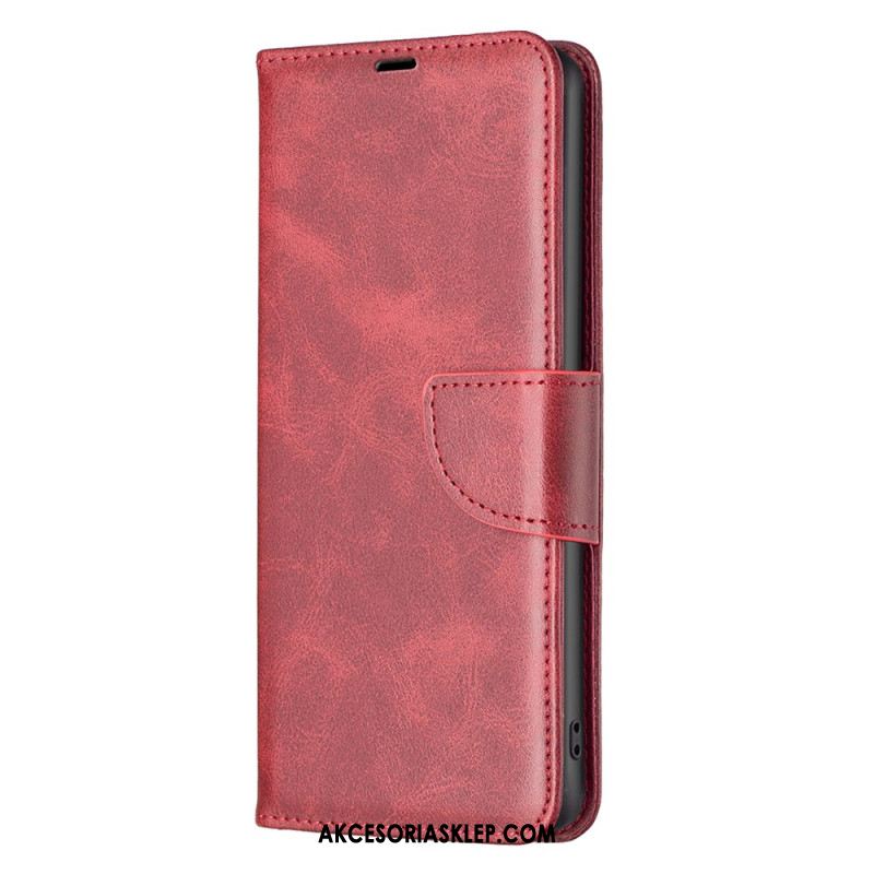 Etui Folio Xiaomi Redmi Note 13 Pro 4g Efekt Skóry Z Paskiem Etui Ochronne