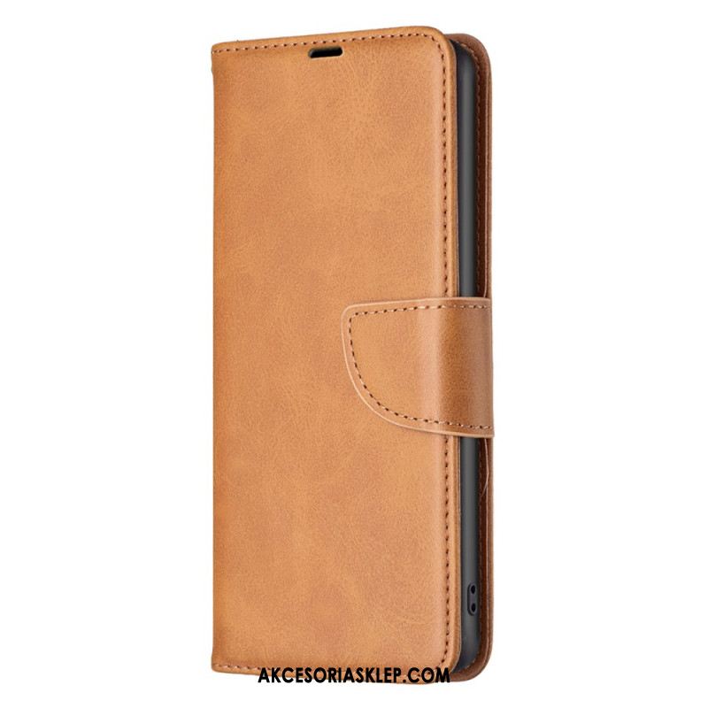 Etui Folio Xiaomi Redmi Note 13 Pro 4g Efekt Skóry Z Paskiem Etui Ochronne