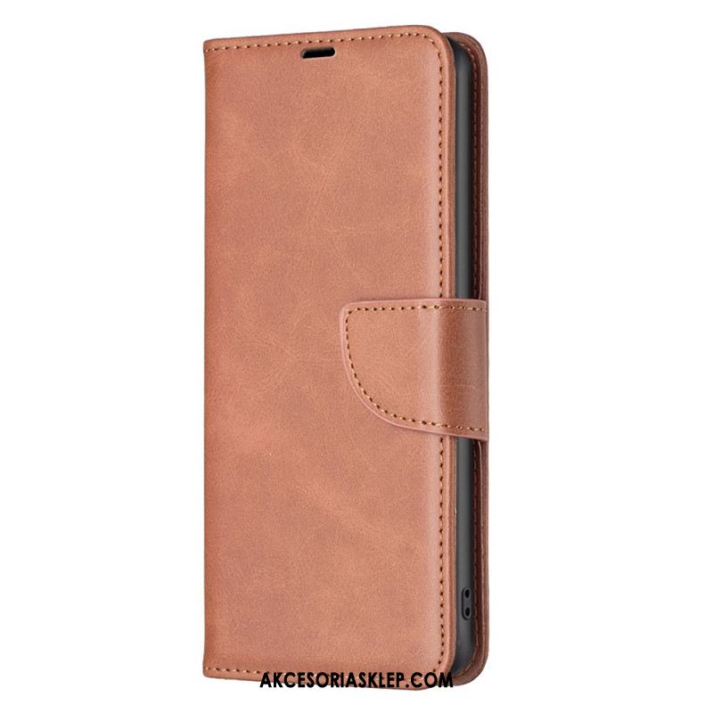 Etui Folio Xiaomi Redmi Note 13 Pro 4g Efekt Skóry Z Paskiem Etui Ochronne