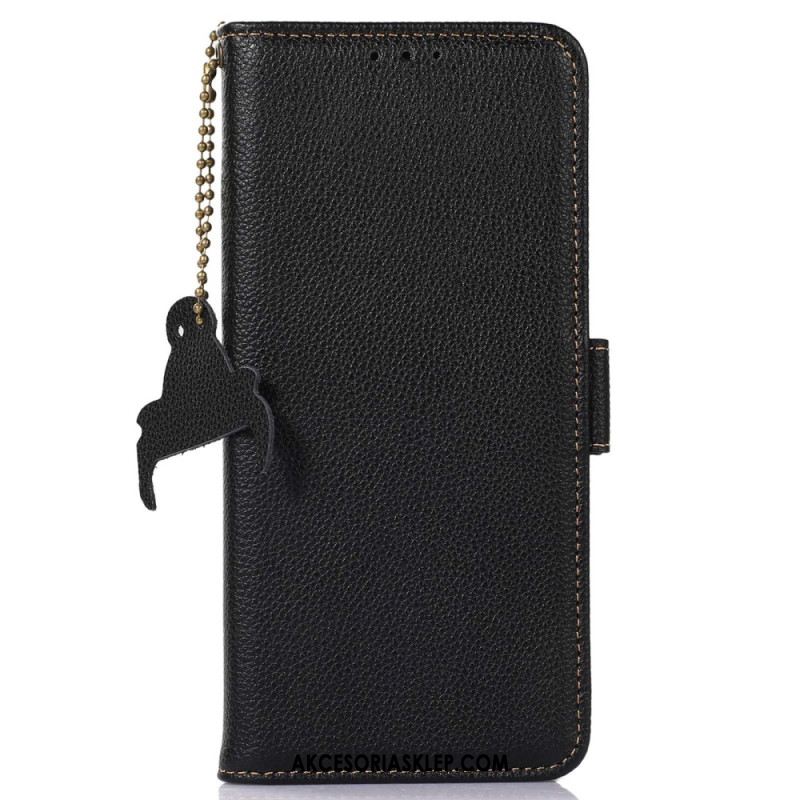 Etui Folio Xiaomi Redmi Note 13 Pro 4g Technologia Rfid Ze Skóry Litchi Etui Ochronne