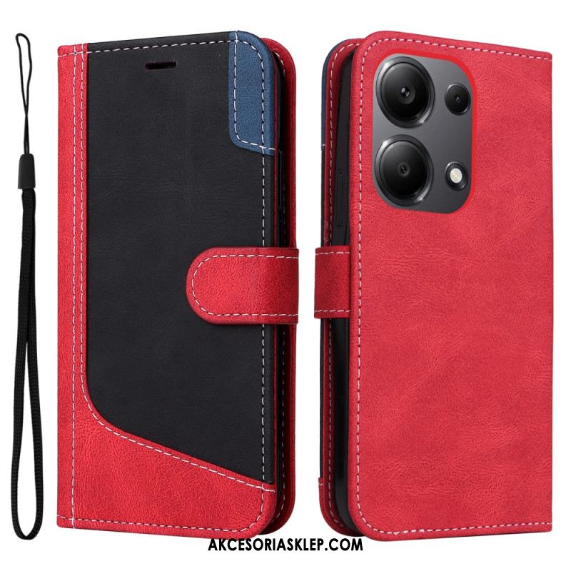 Etui Folio Xiaomi Redmi Note 13 Pro 4g Trójkolorowy