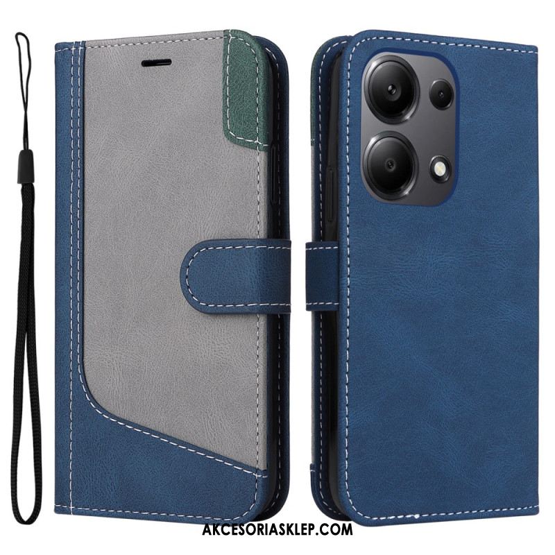 Etui Folio Xiaomi Redmi Note 13 Pro 4g Trójkolorowy