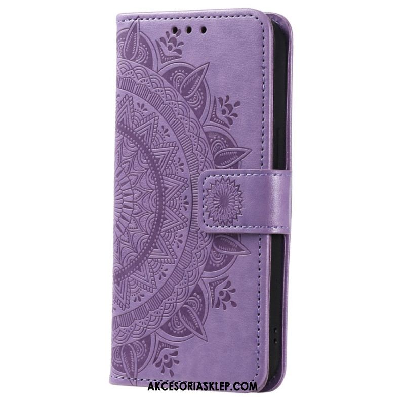 Etui Folio Xiaomi Redmi Note 13 Pro Plus 5g Mandala Słońce Z Paskiem Etui Ochronne