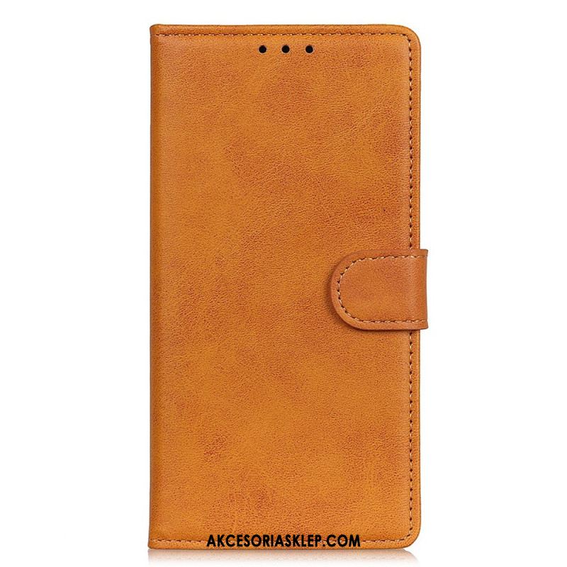 Etui Folio Xiaomi Redmi Note 13 Pro Plus 5g Matowa Sztuczna Skóra Etui Ochronne