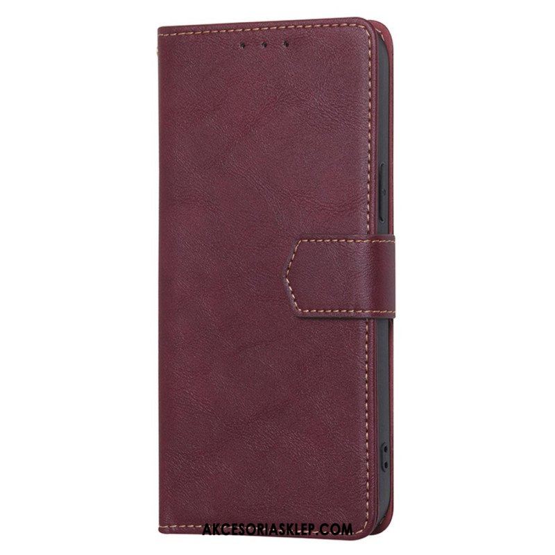 Etui Folio do Huawei Mate 50 Pro Skórzany Efekt Couture