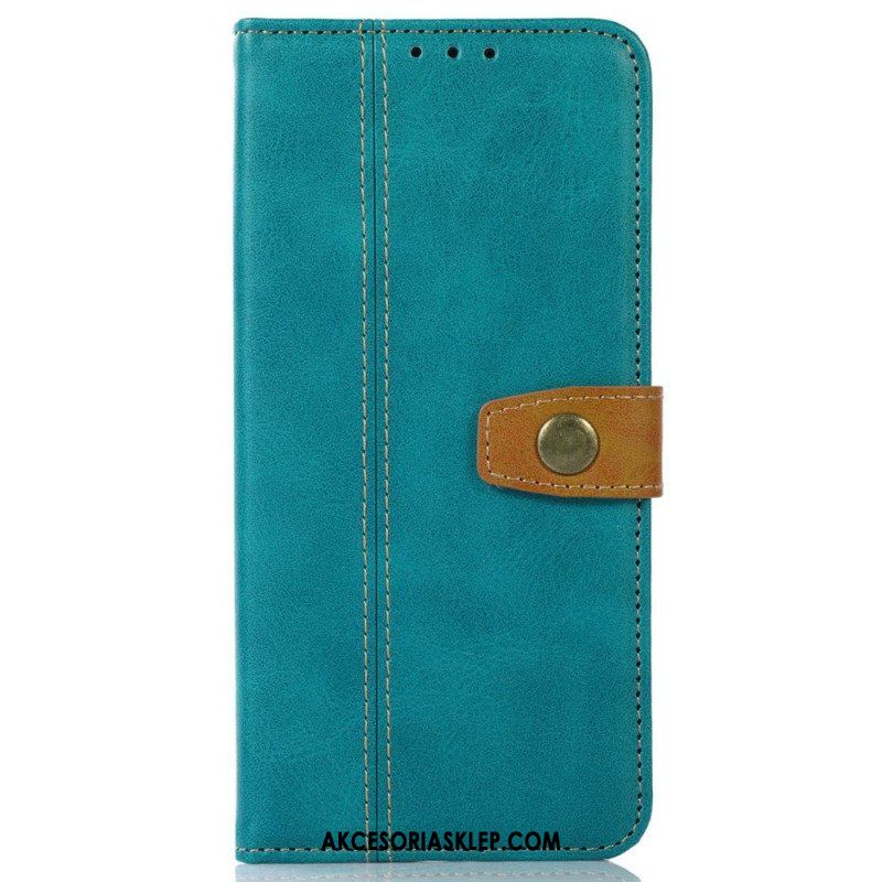 Etui Folio do Moto G73 5G Taśma Tapicerska