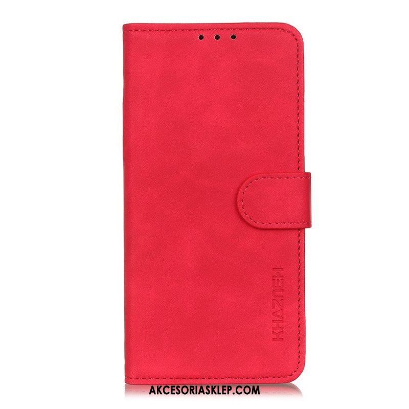 Etui Folio do OnePlus 10 Pro 5G Matowy Efekt Skóry Vintage Khazneh