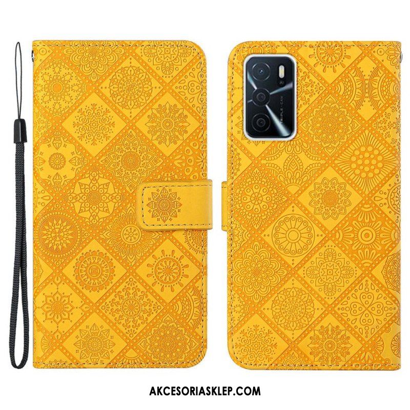 Etui Folio do Oppo A16 / A16s Wzór Gobelinu