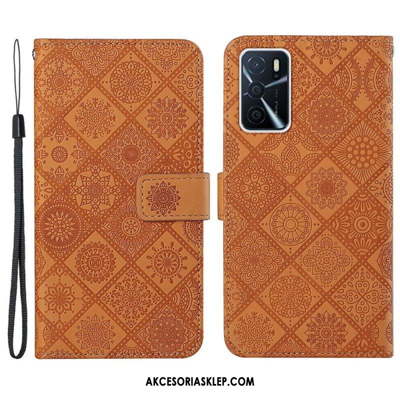 Etui Folio do Oppo A16 / A16s Wzór Gobelinu