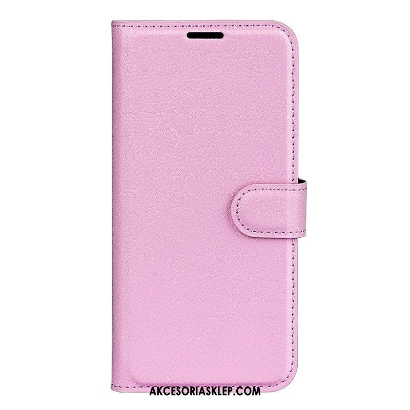 Etui Folio do Oppo Find X5 Lite Klasyczna Sztuczna Skóra Liczi