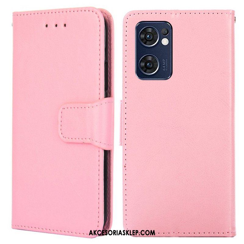 Etui Folio do Oppo Find X5 Lite Skórzany Futerał Kolorowa Klapka Magnetyczna