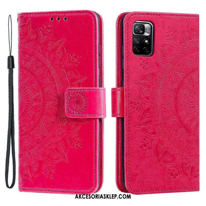 Etui Folio do Poco M4 Pro 5G Mandala Słońca