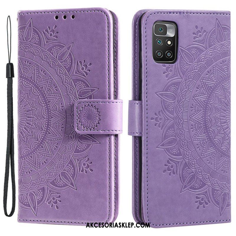 Etui Folio do Poco M4 Pro 5G Mandala Słońca