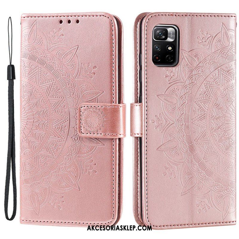 Etui Folio do Poco M4 Pro 5G Mandala Słońca