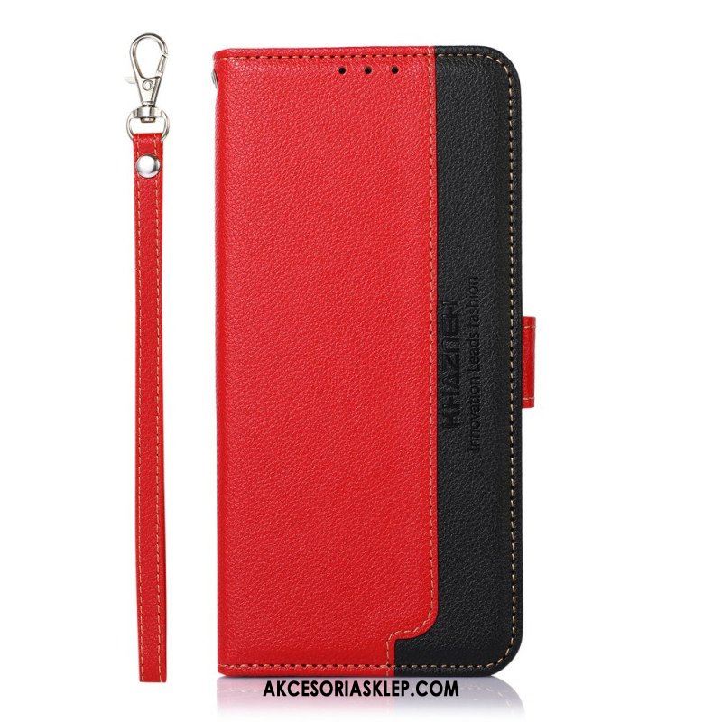 Etui Folio do Poco M4 Pro 5G Rfid Khazneh W Stylu Liczi