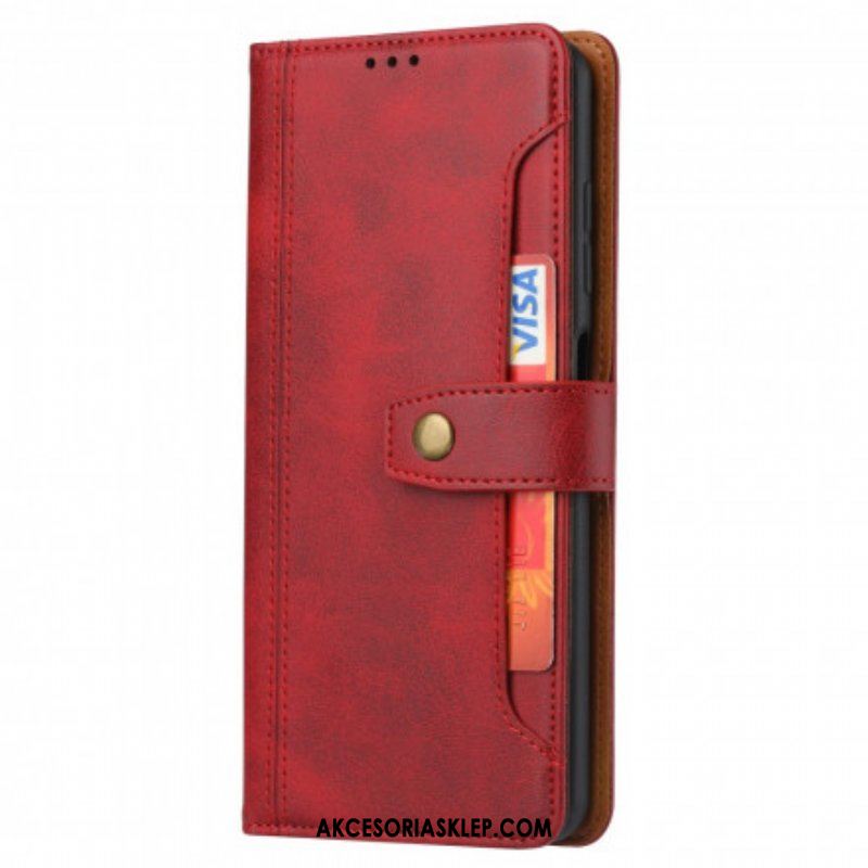 Etui Folio do Poco X3 / X3 Pro / X3 NFC Przedni Uchwyt Na Kartę Z Paskiem