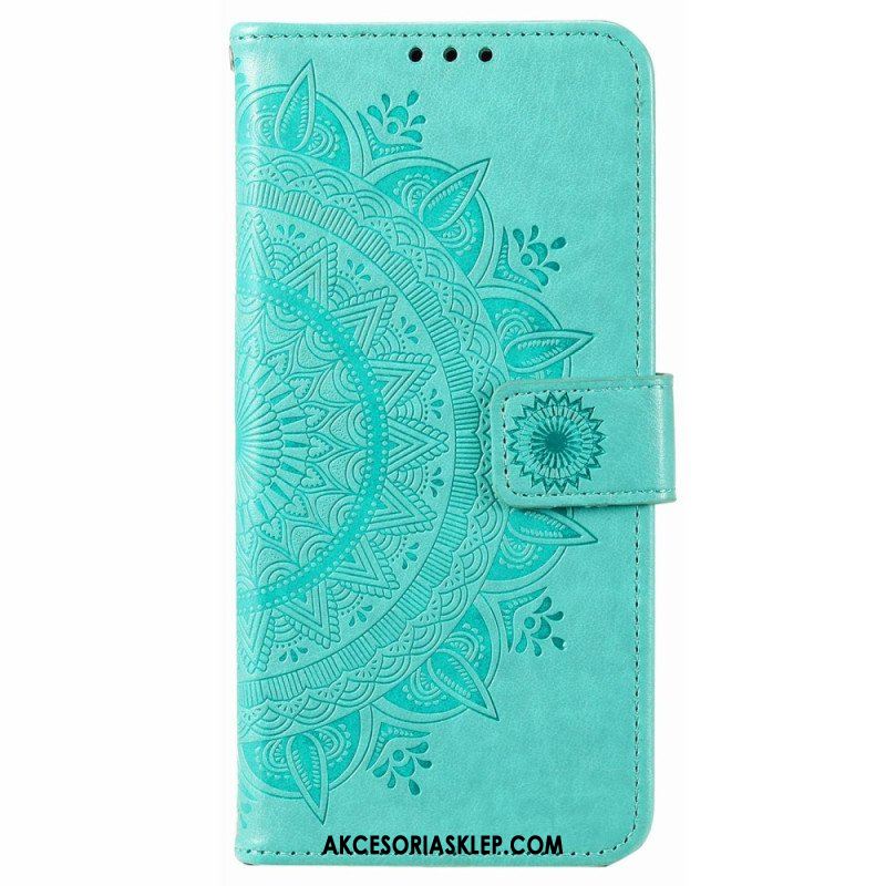 Etui Folio do Poco X4 Pro 5G Mandala Sun Ze Smyczą