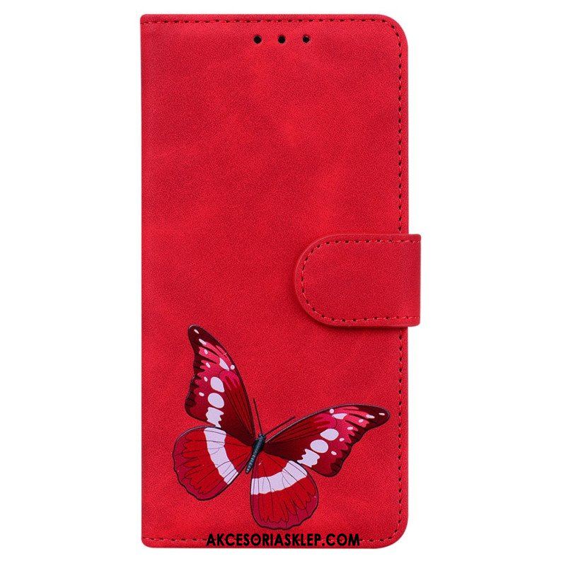 Etui Folio do Poco X4 Pro 5G Nadruk Motyla