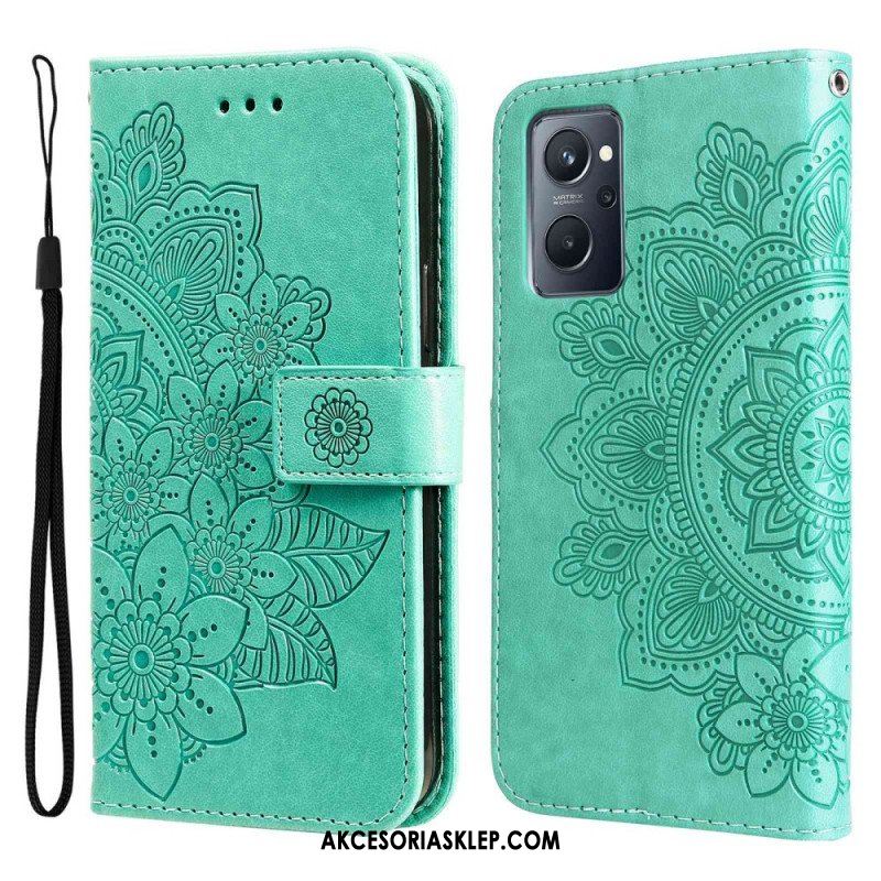 Etui Folio do Realme 9i Kwiaty Mandali