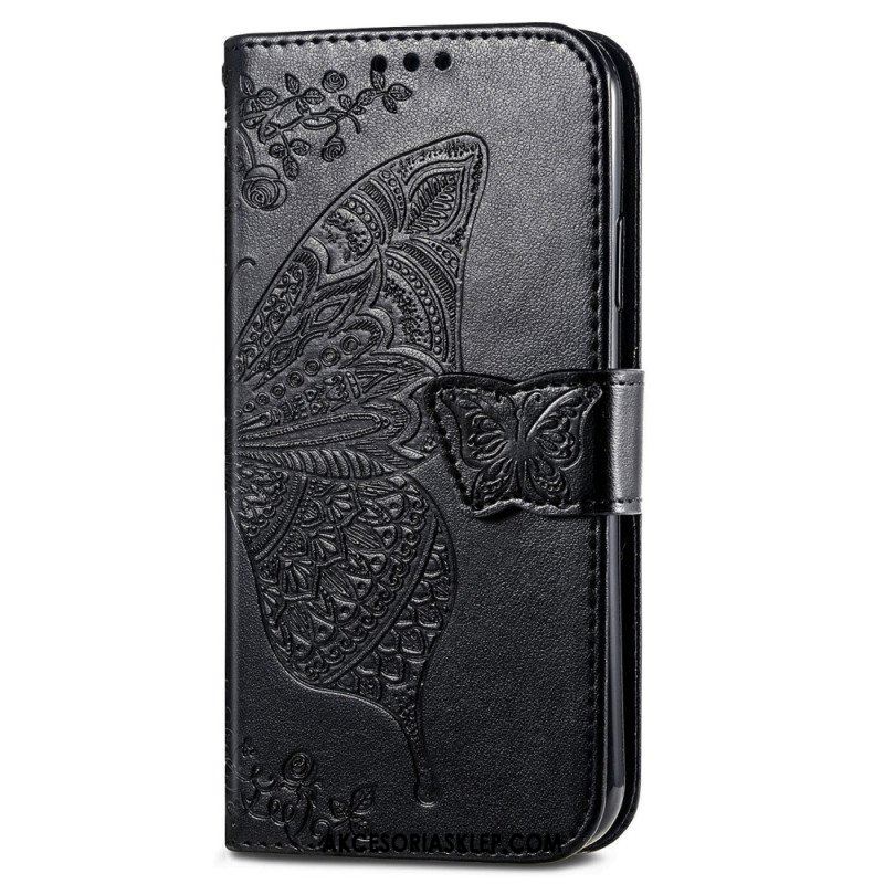 Etui Folio do Samsung Galaxy A14 / A14 5G Barokowy Motyl