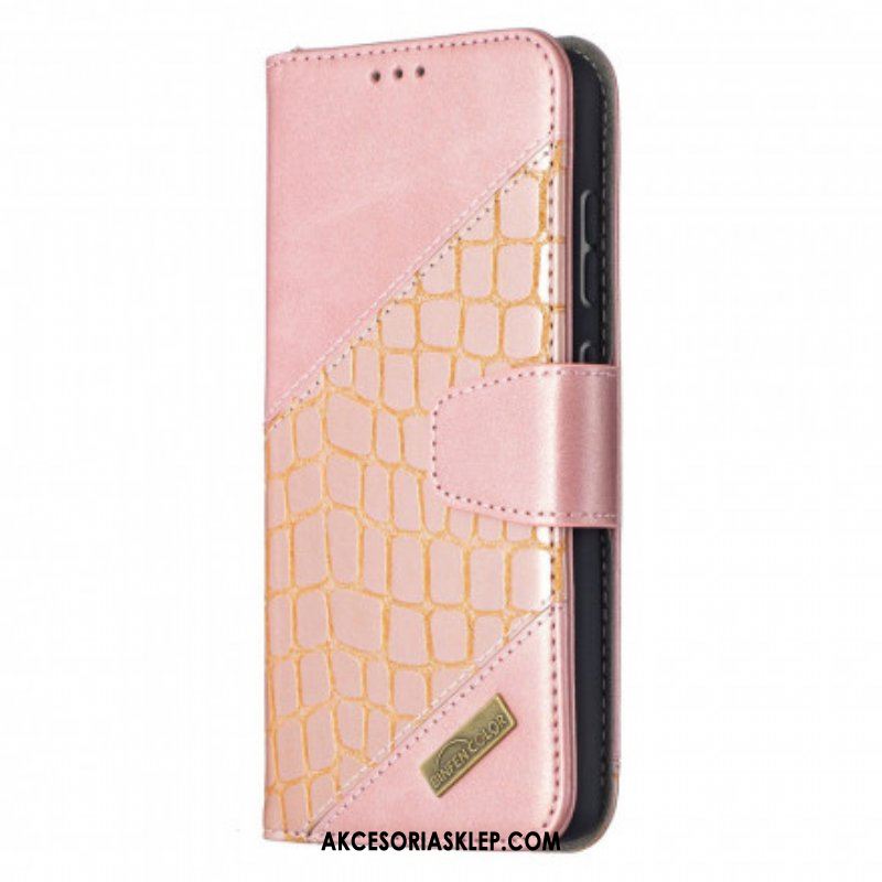 Etui Folio do Samsung Galaxy A52 4G / A52 5G / A52s 5G Klasyczny Efekt Skóry Krokodyla