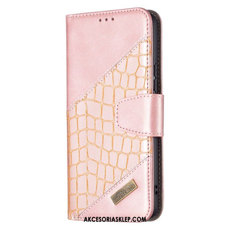 Etui Folio do Samsung Galaxy A53 5G Kolor Skóry Krokodyla Binfen