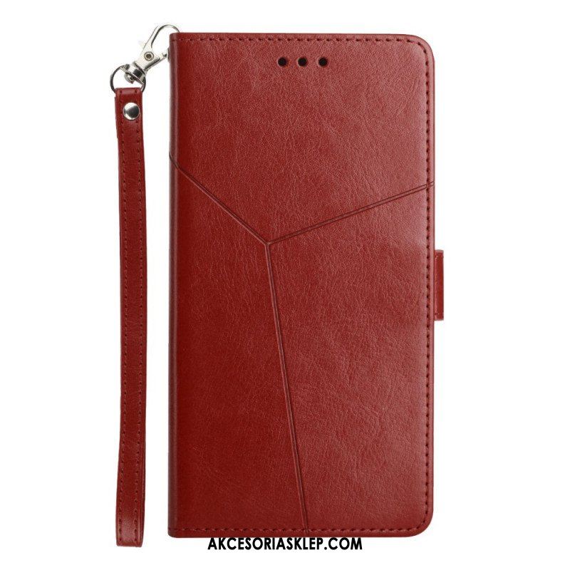 Etui Folio do Samsung Galaxy M12 / A12 Stylowa Skórzana Konstrukcja Geo Y