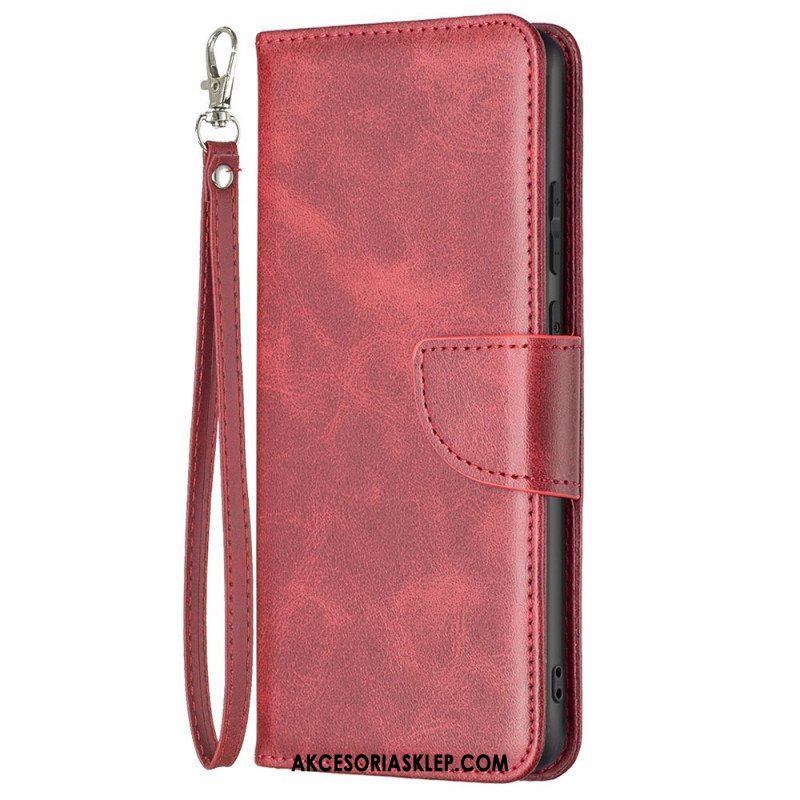 Etui Folio do Samsung Galaxy M23 5G Ukośne Zapięcie Z Paskiem