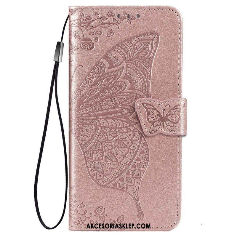 Etui Folio do Samsung Galaxy M53 5G Barokowy Motyl