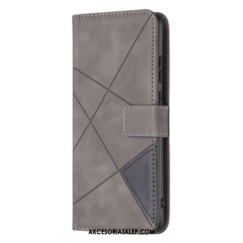 Etui Folio do Samsung Galaxy M53 5G Kolorowe Trójkąty Binfena