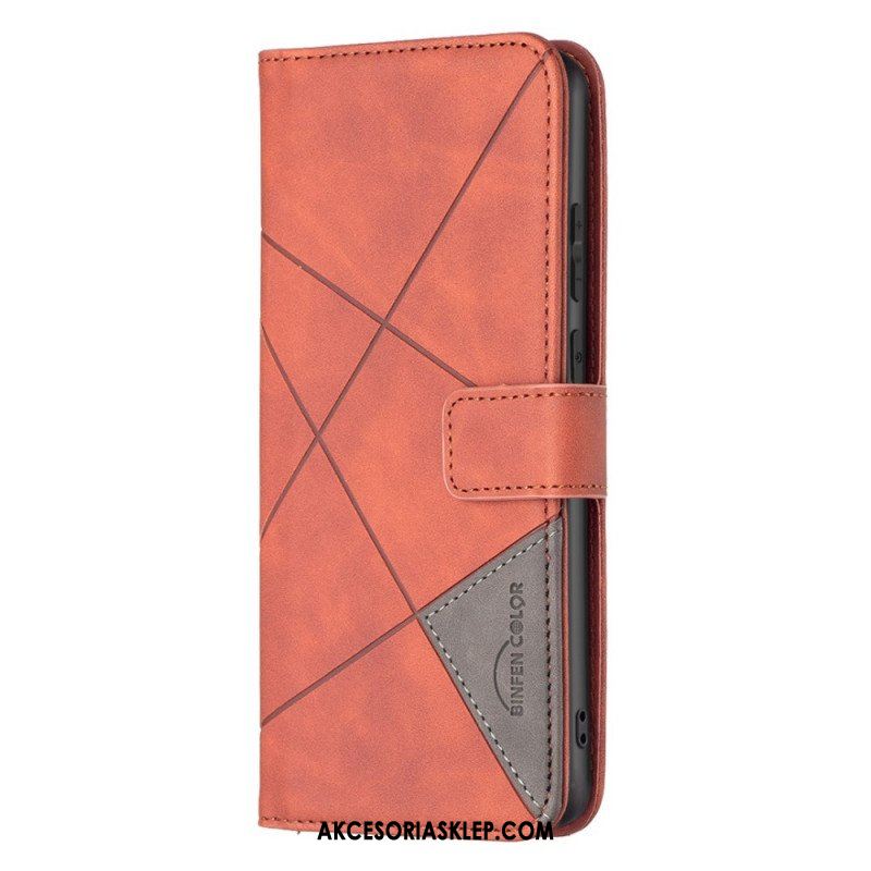 Etui Folio do Samsung Galaxy M53 5G Kolorowe Trójkąty Binfena