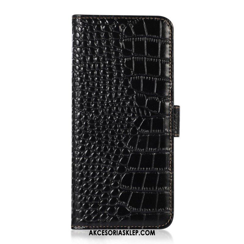 Etui Folio do Samsung Galaxy M53 5G Rfid W Stylu Krokodyla