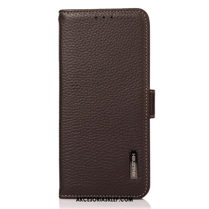 Etui Folio do Samsung Galaxy M53 5G Skóra Liczi Khazneh Rfid