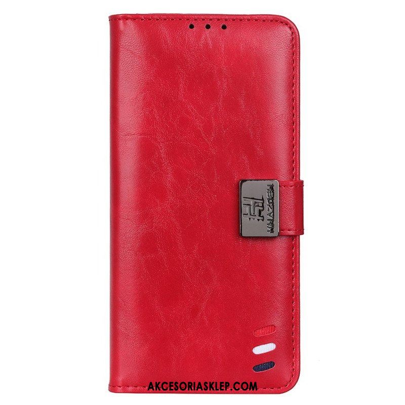 Etui Folio do Samsung Galaxy M53 5G Trójkolorowe Srebrne Zapięcie