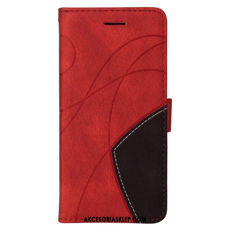 Etui Folio do Samsung Galaxy M53 5G z Łańcuch Dwukolorowy Pasek