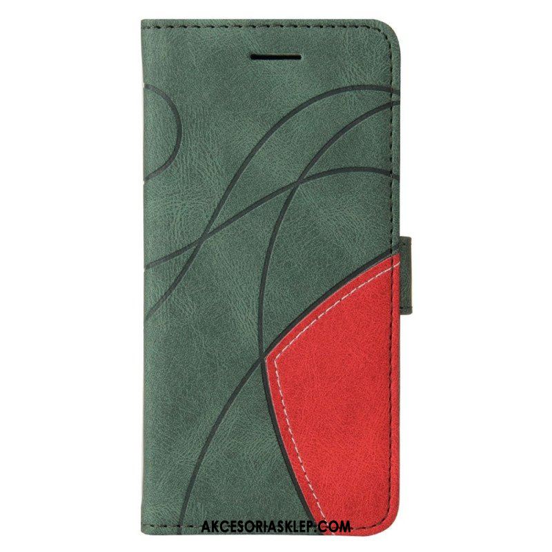 Etui Folio do Samsung Galaxy M53 5G z Łańcuch Dwukolorowy Pasek