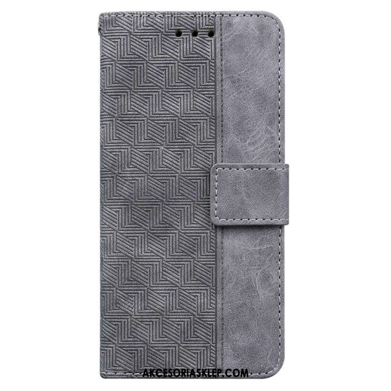 Etui Folio do Samsung Galaxy M53 5G z Łańcuch Pasiasty Wzór