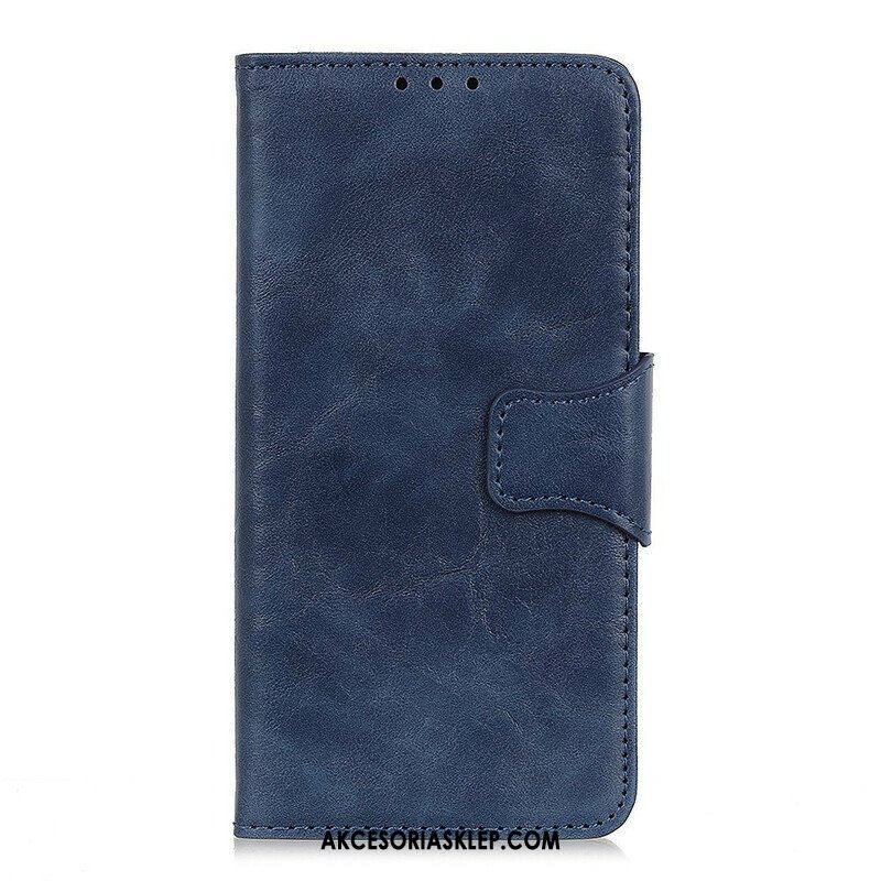 Etui Folio do Samsung Galaxy S21 FE Dwustronne Zapięcie Ze Skóry Dwoinowej