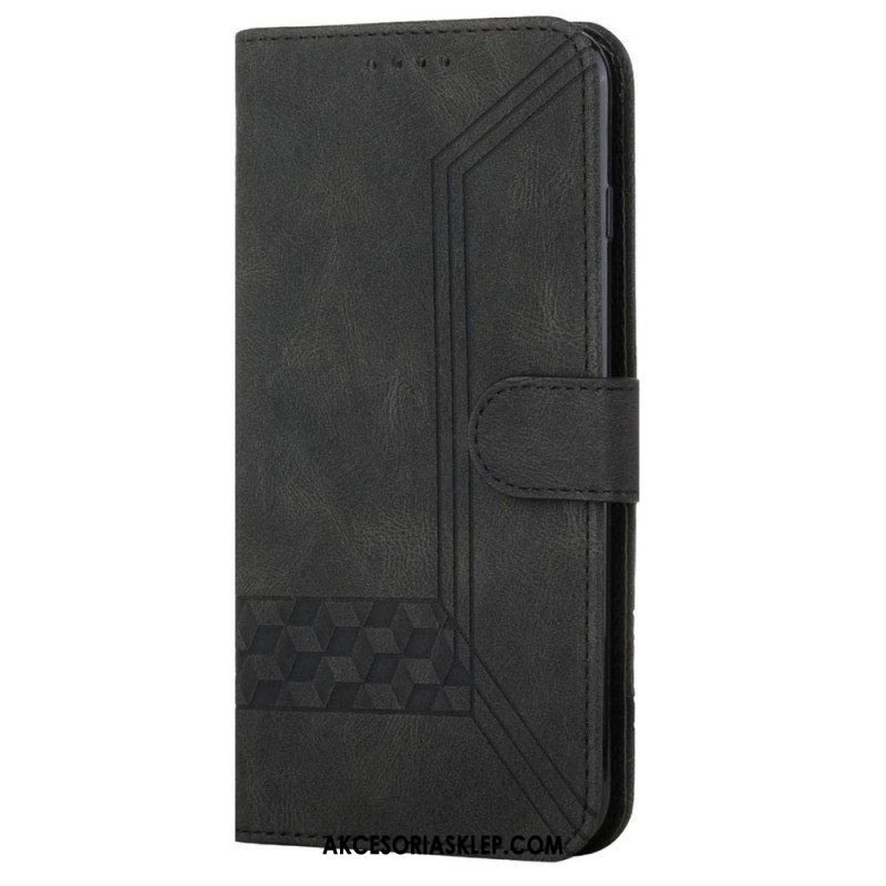 Etui Folio do Samsung Galaxy S22 5G Diamentowe Linie I Tekstura