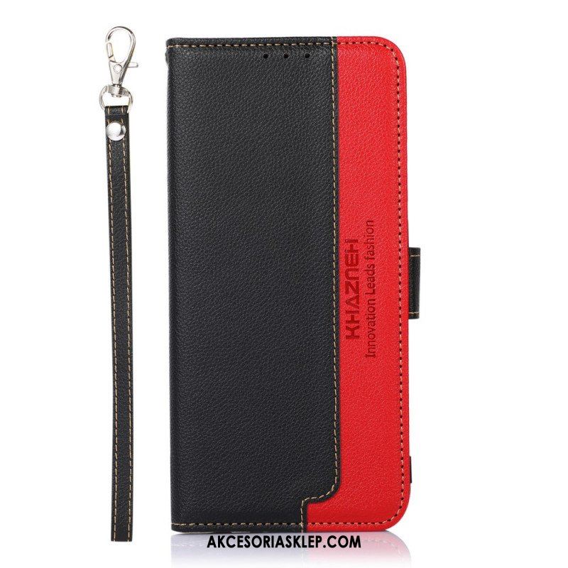 Etui Folio do Samsung Galaxy S22 Plus 5G Rfid Khazneh W Stylu Liczi