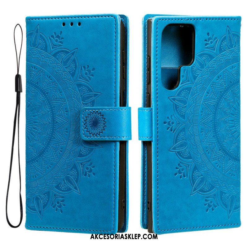 Etui Folio do Samsung Galaxy S22 Ultra 5G Mandala Słońca